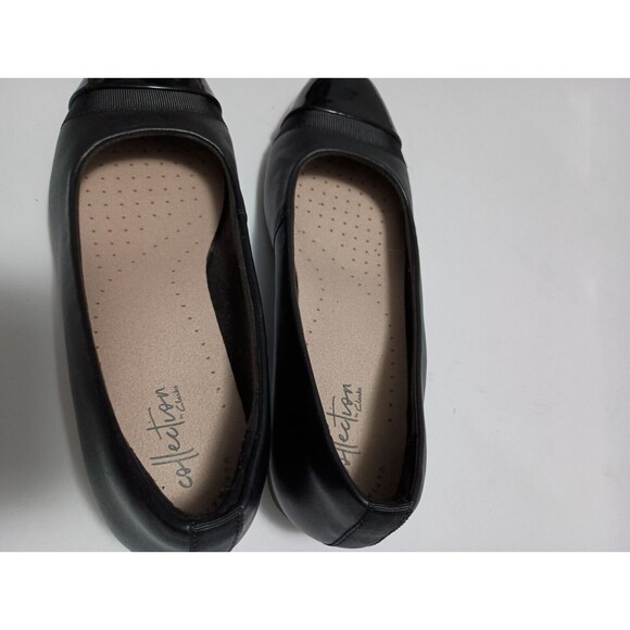 Clarks Black Patent Toe Flats - Picture 5 of 8